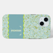 COQUES Case-Mate iPhone MONOGRAMME INITIAL POUR ACQUÉRIR DE PETITES FLEURS (Verso (horizontal))