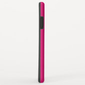 Coques Case-Mate iPhone Monogramme initial rose chaud couleur solide fille (Dos/Droite)