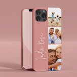 Case-Mate iPhone Case Monogramme initial rose rose de collage photo mode<br><div class="desc">Conception de montage photo moderne rose rose premier monogramme design. Un design moderne multi photo design. Modifiez la couleur pour la customiser. Partie d'une collection.</div>