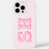 Coques Case-Mate iPhone Monogramme initial rose simple (Verso)