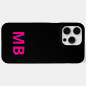 Coques Case-Mate iPhone Monogramme initial rose simple (Verso (horizontal))