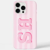 Coques Case-Mate iPhone Monogramme initial rose simple (Verso)