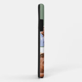 Coques Case-Mate iPhone Monogramme initial vert sauge de collage photo mod (Dos/Droite)