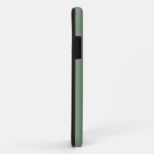 Coques Case-Mate iPhone Monogramme initial vert sauge de collage photo mod (Dos/Droite)