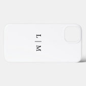 Coques Case-Mate iPhone Monogramme Initiale Simple Noir et Blanc Minimalis (Verso (horizontal))