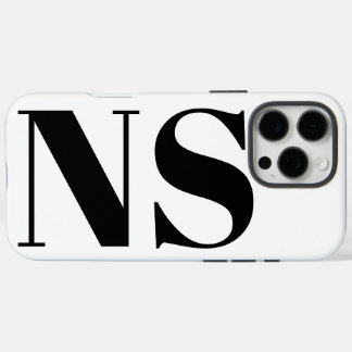 Coques iPhone 16 Pro Max Monogramme Initiales Minimalistes Typographie Gras