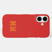 Coques Case-Mate iPhone Monogramme Initiales Rouge Jaune Simple Minimalist (Verso (horizontal))
