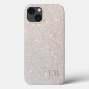 Case-Mate iPhone Case Monogramme Initiales Subtil Paillettes Crème Bohèm