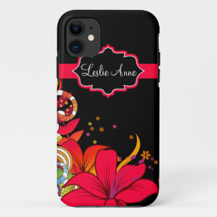 Coques Pour iPhone monogramme iPhone5 floral tropical abstrait Girly