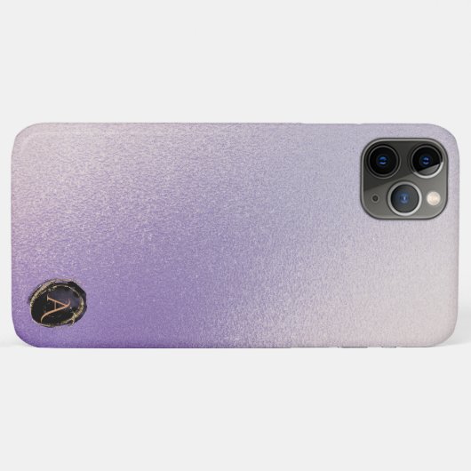 Coques Case-Mate iPhone *~* Monogramme Iridescente Pastel Lavender Gradien (Dos (Horizontal))