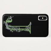 Coques Case-Mate iPhone Monogramme J Lavender Eucalyptus (Dos (Horizontal))