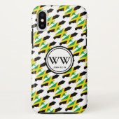 Coques Case-Mate iPhone Monogramme JAMAICA personnalisé élégant (Dos)