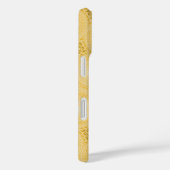 Coques Case-Mate iPhone Monogramme jaune cercles motif (Verso / Droite)