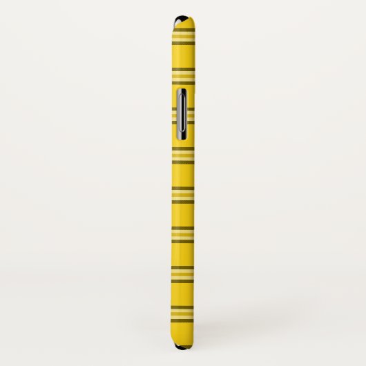 Coques Case-Mate iPhone Monogramme jaune de plaid (Dos/Droite)