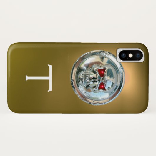 COQUES Case-Mate iPhone MONOGRAMME JAUNE DES ÉQUIPAGES (Dos (Horizontal))