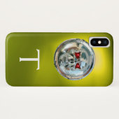 COQUES Case-Mate iPhone MONOGRAMME JAUNE DES ÉQUIPAGES (Dos (Horizontal))