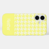 Coques Case-Mate iPhone Monogramme jaune et blanc motif (Verso (horizontal))