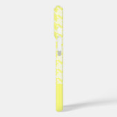 Coques Case-Mate iPhone Monogramme jaune et blanc motif (Verso / Gauche)