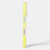 Coques Case-Mate iPhone Monogramme jaune et blanc motif (Verso / Droite)