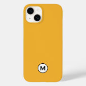 Coques Case-Mate iPhone Monogramme jaune moutarde moderne (Verso)