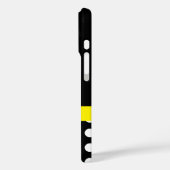 Coques Case-Mate iPhone Monogramme jaune noir avec pois blancs (Verso / Gauche)