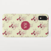 Coques Case-Mate iPhone Monogramme Joli Red Cherry (Dos (Horizontal))