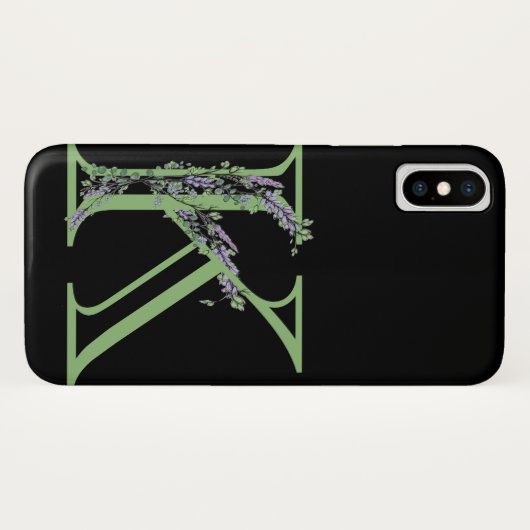 Coques Case-Mate iPhone Monogramme K Lavande Eucalyptus (Dos (Horizontal))