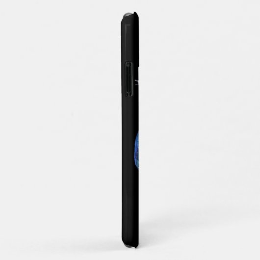 Coques Case-Mate iPhone MONOGRAMME KINGFISHER, Bleu électrique, Noir (Dos/Droite)