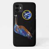 Coques Case-Mate iPhone MONOGRAMME KINGFISHER, Bleu électrique, Noir (Dos)