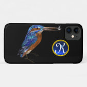Coques Case-Mate iPhone MONOGRAMME KINGFISHER, Bleu électrique, Noir (Dos (Horizontal))