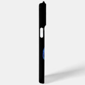 Coques Case-Mate iPhone MONOGRAMME KINGFISHER, Bleu électrique, Noir (Verso / Droite)