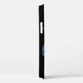 Coques Case-Mate iPhone MONOGRAMME KINGFISHER, Bleu électrique, Noir (Verso / Droite)