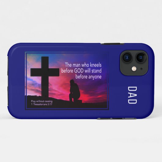 Coques Case-Mate iPhone Monogramme KNEELS AVANT DIEU Christian (Dos (Horizontal))