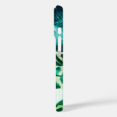 Coques Case-Mate iPhone Monogramme léopard poster de animal vert turquoise (Verso / Gauche)