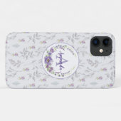 Coques Case-Mate iPhone Monogramme - lettre A, personnalisé (Dos (Horizontal))