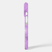 Coques Case-Mate iPhone Monogramme lilas cercles pourpres motif (Verso / Gauche)
