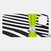 Coques Case-Mate iPhone Monogramme Lime noir blanc Zèbre rayé iPad Air (Verso (horizontal))
