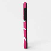 Coques Case-Mate iPhone Monogramme M rose Chaud, Script Blanc (Dos/Gauche)