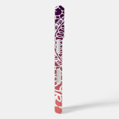 Coques Case-Mate iPhone Monogramme Mandala orange et violet au coucher du  (Verso / Droite)