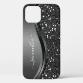 Coques Case-Mate iPhone Monogramme manuscrit Élégant Parties scintillant e (Verso)