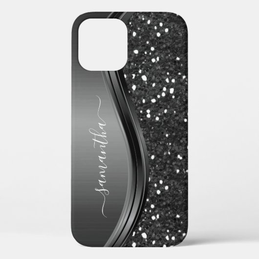 Coques Case-Mate iPhone Monogramme manuscrit Élégant Parties scintillant e (Verso)