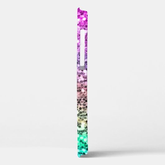 Coques Case-Mate iPhone Monogramme manuscrit Iridescente Parties scintilla (Verso / Gauche)