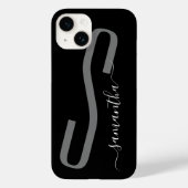 Coques Case-Mate iPhone Monogramme manuscrit moderne (Verso)