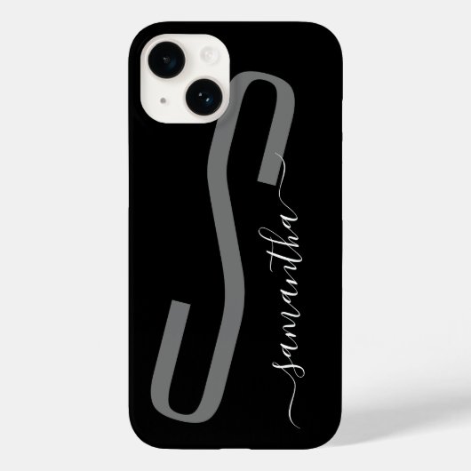 Coques Case-Mate iPhone Monogramme manuscrit moderne (Verso)