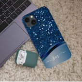 Coques Case-Mate iPhone Monogramme manuscrit Parties scintillant en métal 