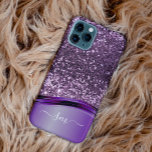 Coque Pour iPhone 14 Monogramme manuscrit Parties scintillant violet Lo<br><div class="desc">Le design est une photo et les coques ne sont pas faits avec de la parties scintillant, des paillettes, des métaux ou des bois. Cette conception est également disponible sur d'autres modèles de téléphone. Choisissez Type de périphérique pour voir d'autres iPhone, Samsung Galaxy ou coques Google. Certains styles peuvent être...</div>