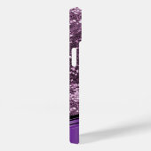 Coques Case-Mate iPhone Monogramme manuscrit Parties scintillant violet Lo (Verso / Droite)