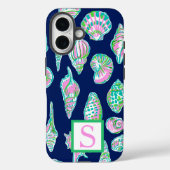 Coques Case-Mate iPhone Monogramme marine prépa Navy (Verso)