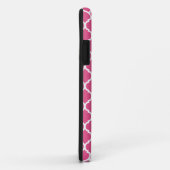 Coques Case-Mate iPhone Monogramme marocain en latogramme rose blanc (Dos/Droite)