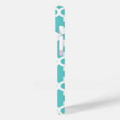 Coques Case-Mate iPhone Monogramme marocain Turquoise et rouge moderne (Verso / Gauche)